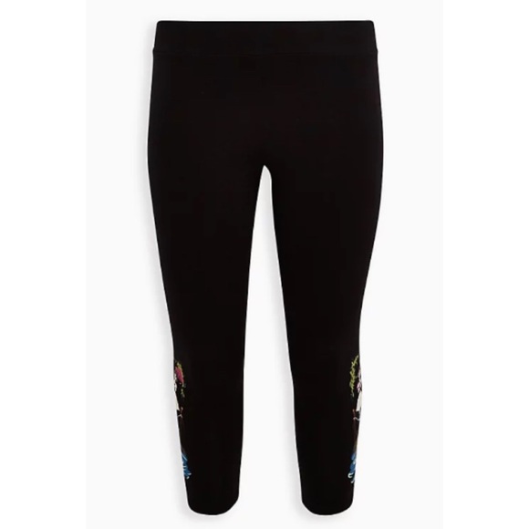 ๐ Disney Haunted Mansion Umbrella Girl Black Crop Legging 3 3X 22 24 NWT Torrid - Picture 4 of 6